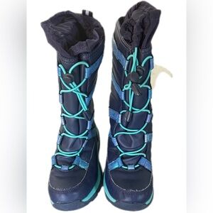 Stylish Girl’s Winter Boots - Navy and Teal
